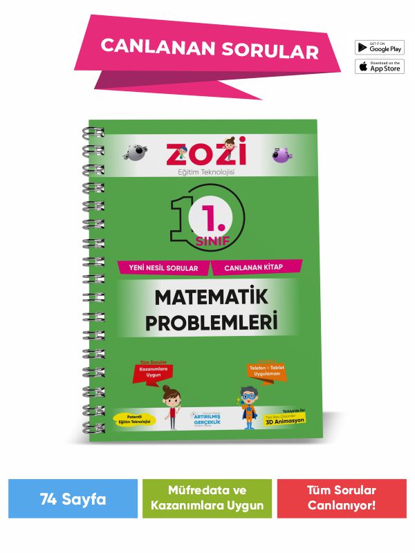 ZOZİLER 1. Sınıf Yeni Nesil Matematik Problemleri (Canlanan Kitap)