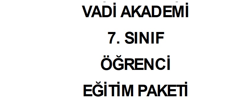 Vadi Akademi 7. Sınıf Öğrenci Eğitim Paketi
