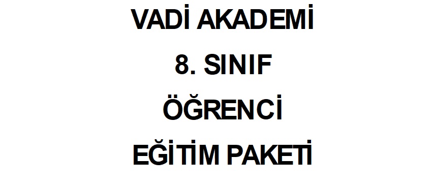 Vadi Akademi 8. Sınıf Öğrenci Eğitim Paketi