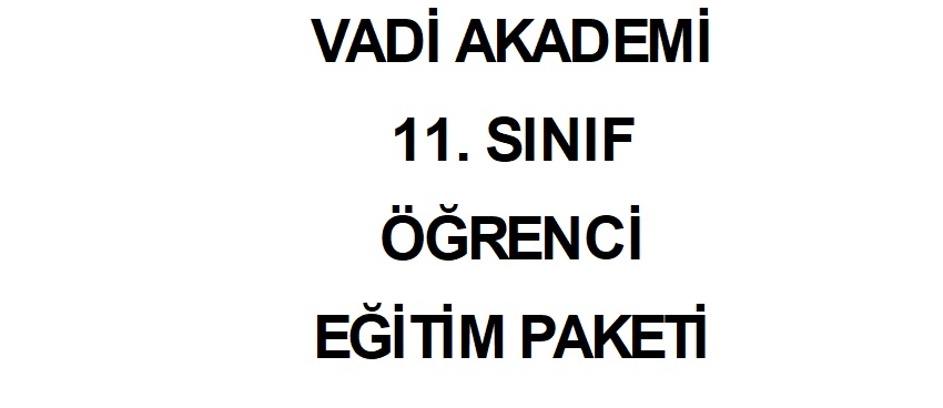 Vadi Akademi 11. Sınıf Öğrenci Eğitim Paketi