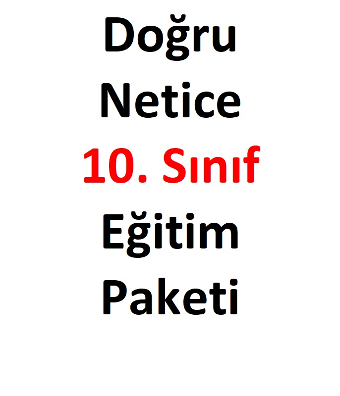 Doğru Netice 10. Sınıf Eğitim Paketi