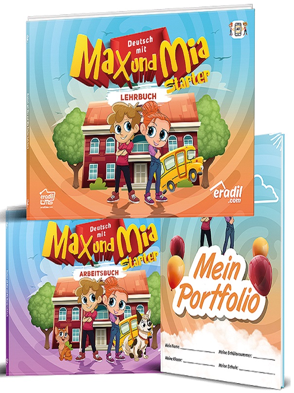 Max und Mia Starter - Lehrbuch + Mein Portfolio + Arbeitsbuch (3 Kitap)