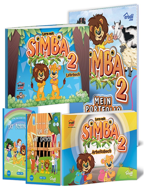 Simba 2 - Lehrbuch + Mein Portfolio + Arbeitsbuch + Lektüren (5 Kitap)